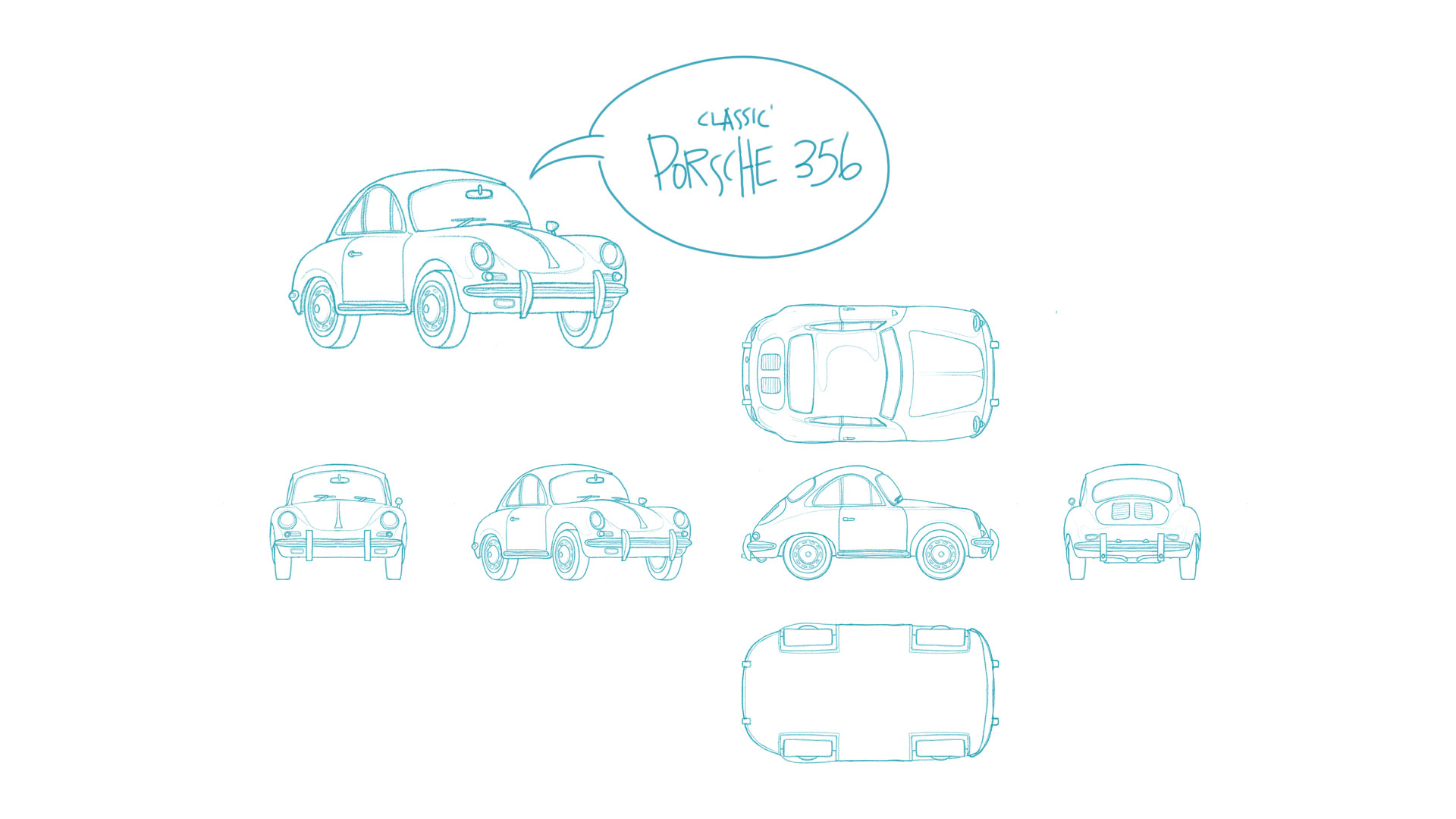 Porsche 911 sketch 3