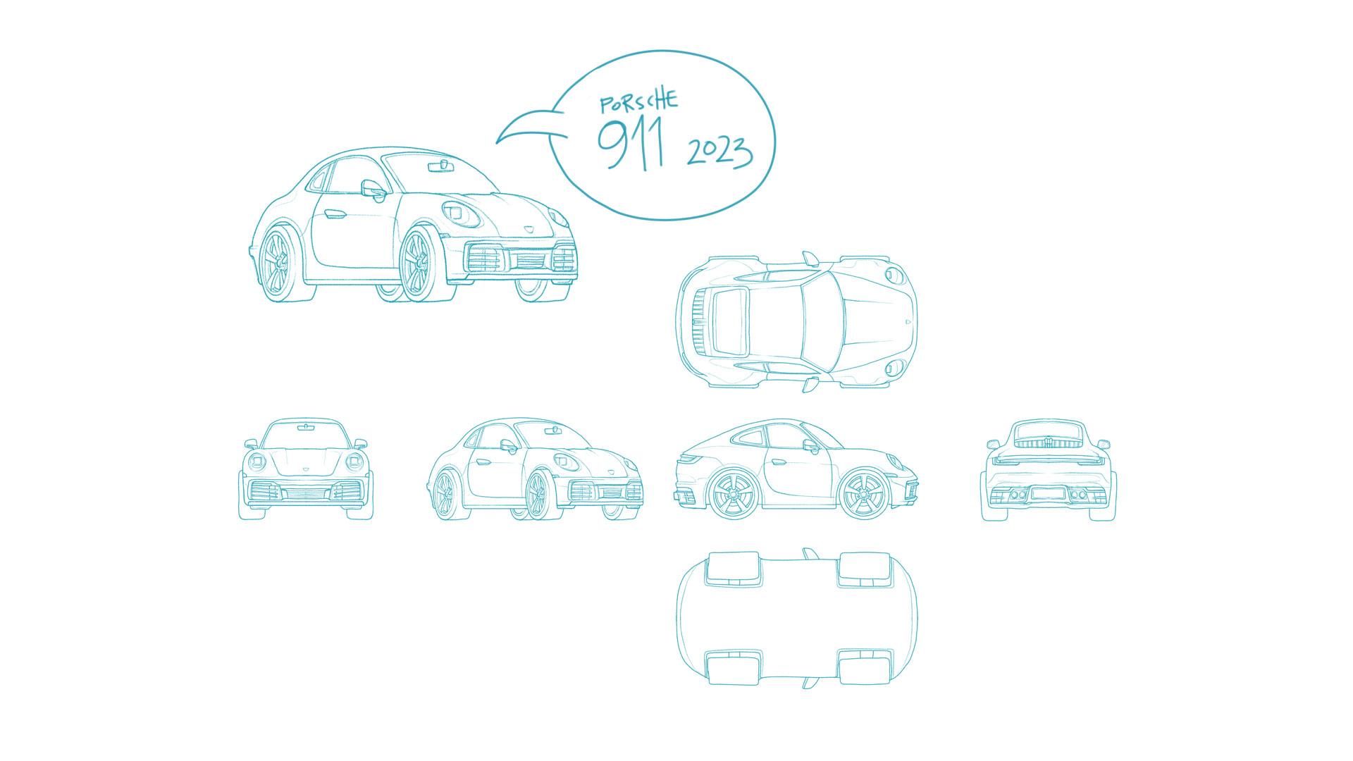 Porsche 911 sketch 4