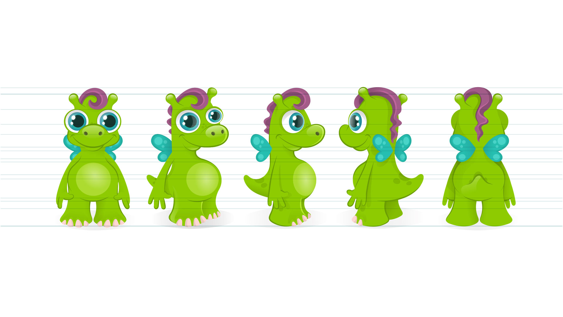Diggo character model sheet - Wonder.Tots