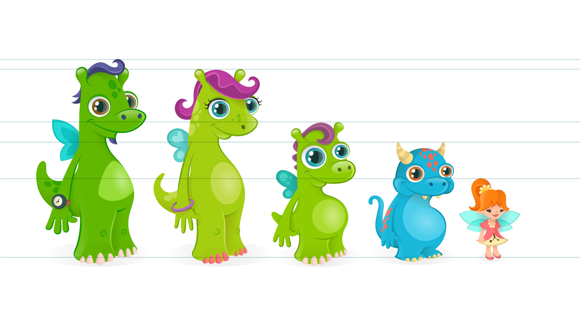 Family group model sheet - Wonder.Tots